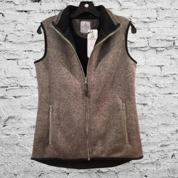Charcoal Full Zip Sweater Vest - Picture 1 of 7